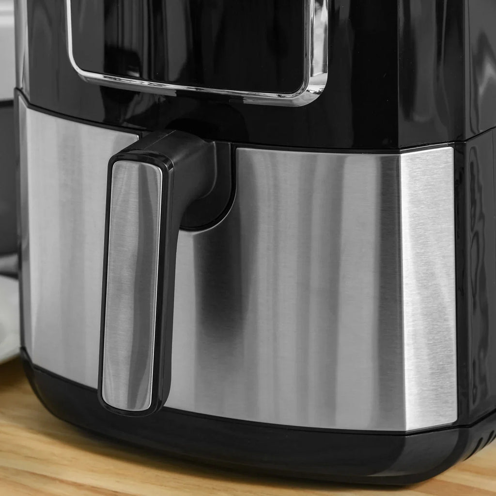 GVJMTKP Air Fryer 1700W 6.9 Quart Air Fryers Oven with Digital Display ° Air Circulation Adjustable Temperature Timer and Nonstick Basket for Oil Less or Low Fat Cooking Black