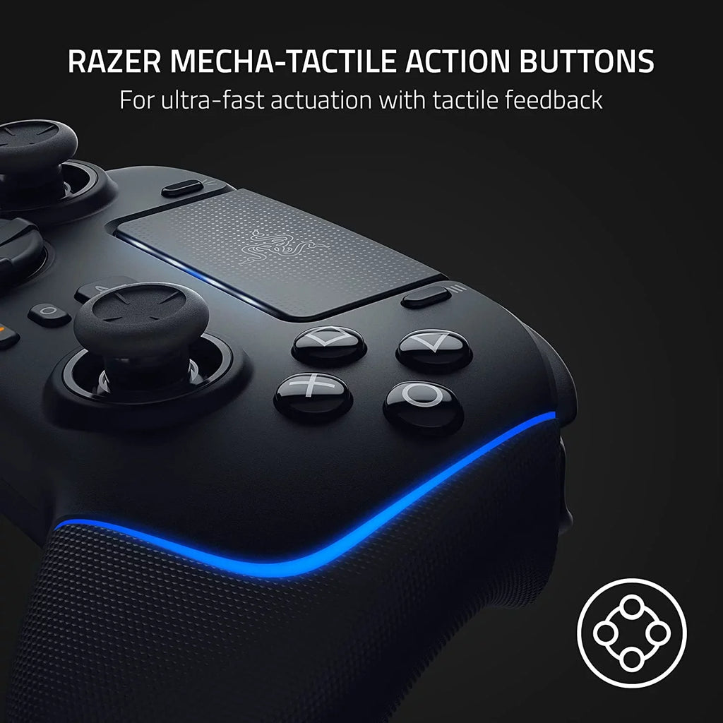 Razer Wolverine V2 Pro Wireless Controller Black HyperSpeed, Mecha-Tactile, RGB Lights for PS5 & PC With 6ft Type C Cable and Headset BOLT AXTION Bundle Like New