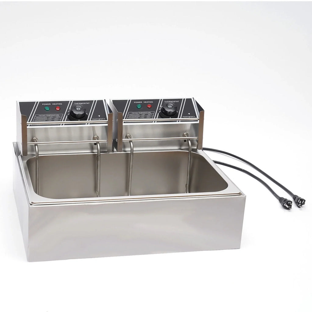5000W Extra Large Electric Deep Fryer Commercial Restaurant Fry Basket 12L Electric Deep Fryer Single Tank Stainless Steel Fry Basket Commercial Electric Deep Fryer Stainless Steel