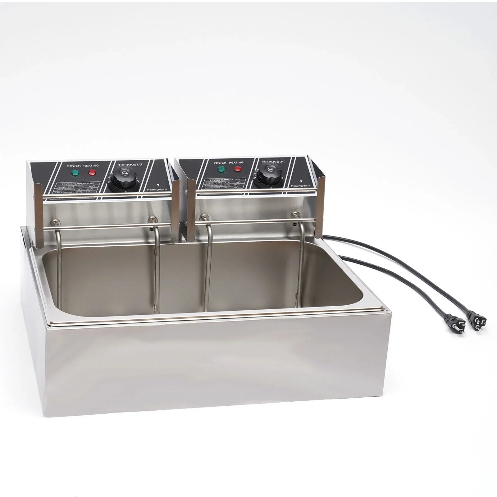 5000W Extra Large Electric Deep Fryer Commercial Restaurant Fry Basket 12L Electric Deep Fryer Single Tank Stainless Steel Fry Basket Commercial Electric Deep Fryer Stainless Steel
