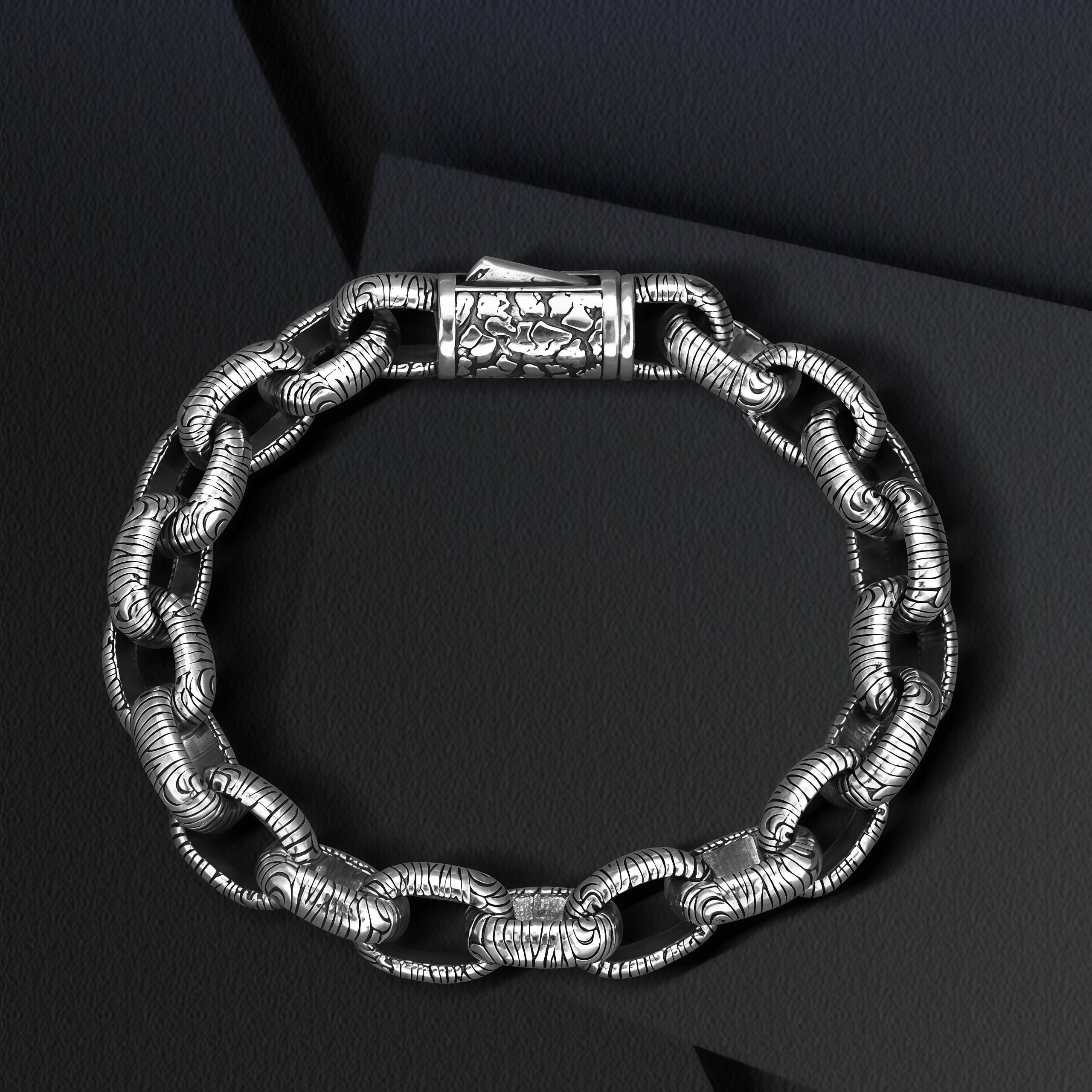 Heart Link Round Blue CZ Tennis Bracelet For Women, Copper Plated Silver With Adjustable Extension Chain Sapphire Color Cubic Zirconia Romantic Wedding Jewelry Gift