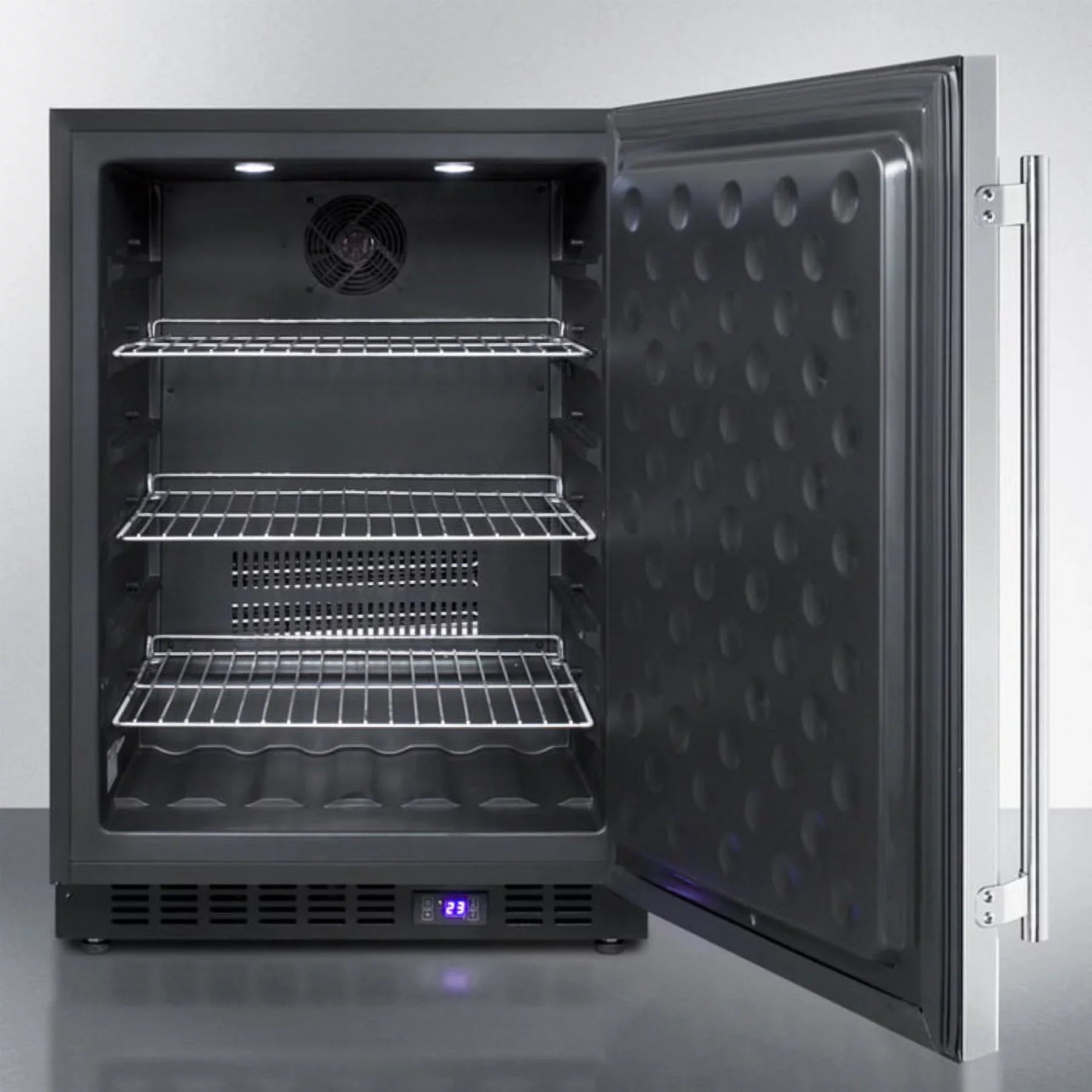 24" Wide Outdoor All-Freezer, Black Cabinet