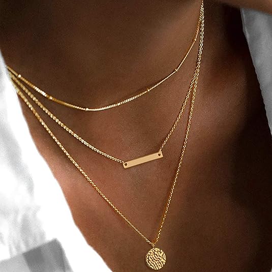 14K Gold Layered Choker Necklace