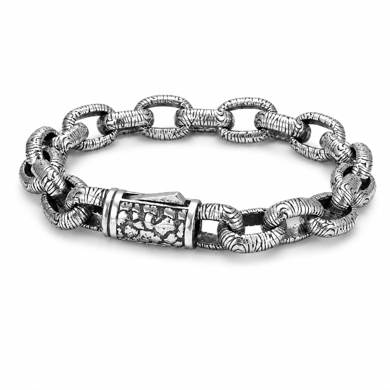 Heart Link Round Blue CZ Tennis Bracelet For Women, Copper Plated Silver With Adjustable Extension Chain Sapphire Color Cubic Zirconia Romantic Wedding Jewelry Gift