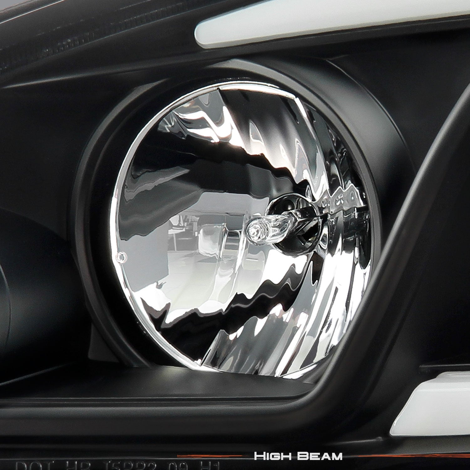 AKKON - Fits 06-13 Chevy Impala 14-16 Impala Limited 06-07 Monte Carlo LED [C-Tube] Projector Black Headlights Pair Left+Right