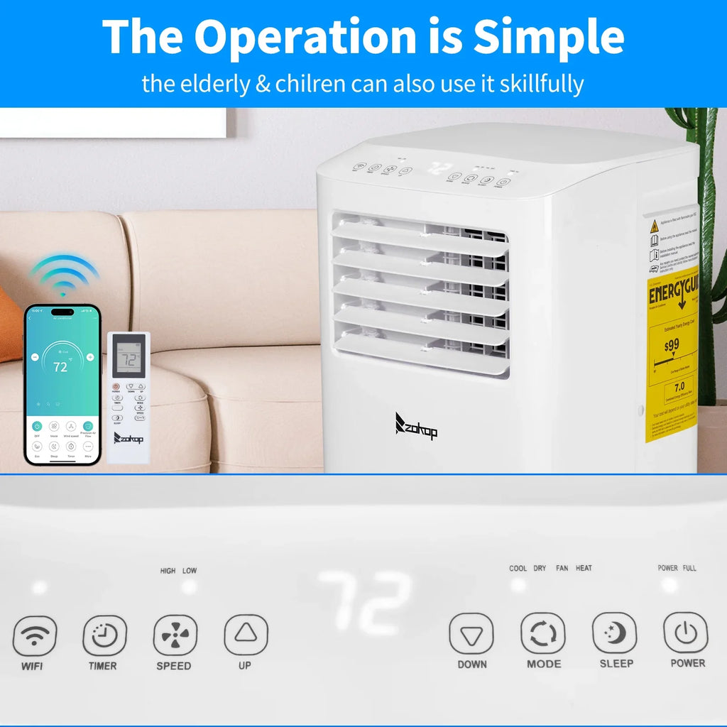 GoDecor Portable Air Conditioner, 8,000 BTU, White