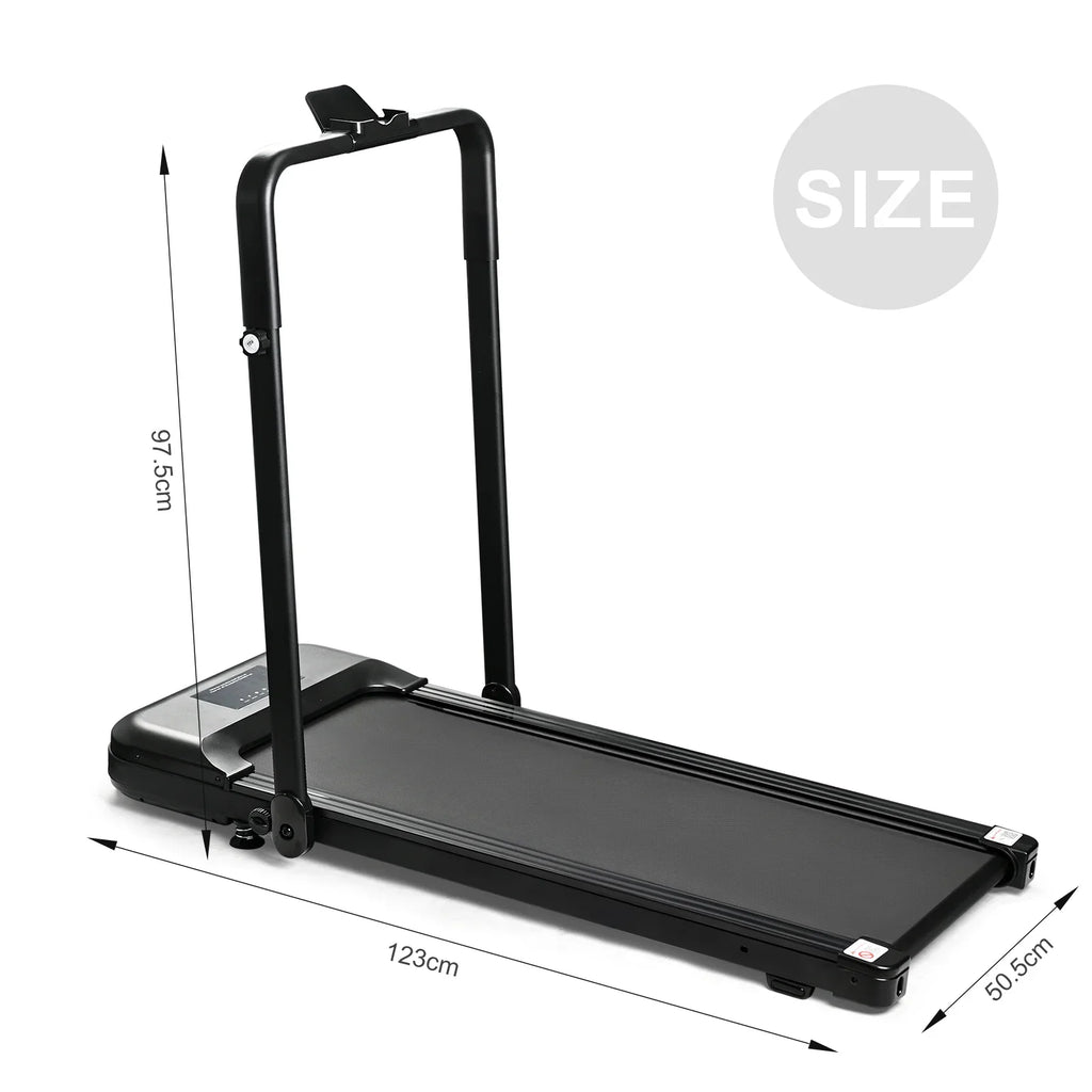 Foldable Treadmill Walking Pad, 6.2MPH Folding Treadmill Under Desk with Handle for Office Home, 2.5HP Running Machine with Remote Control, Safety Lock, 300LBS Weight Capacity