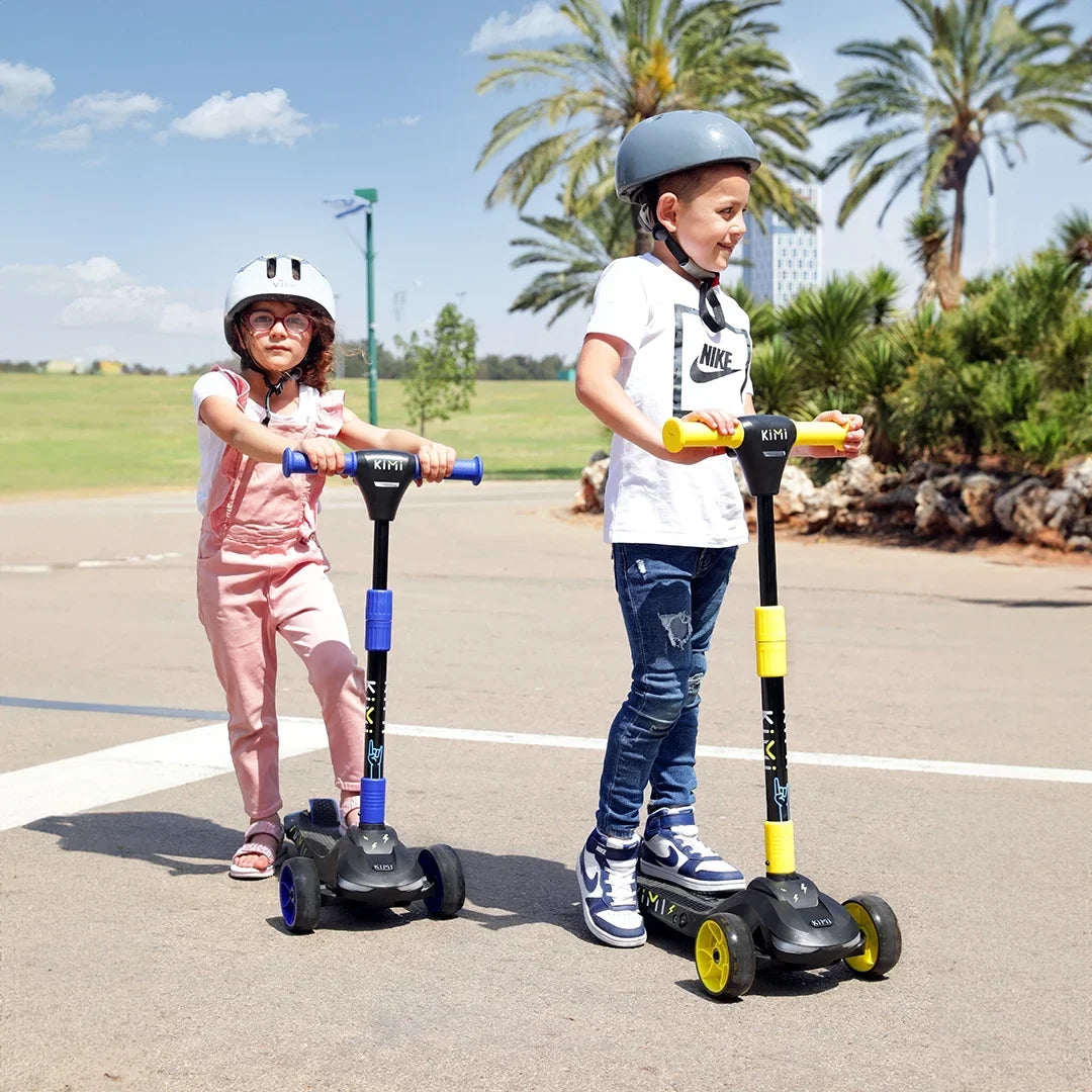 KIMI Kids Toddlers 3-Wheel Electric Scooter, Adjustable, TSA Approved, Ages 2-9, 5MPH, Lights, 10 Miles Range + Charger