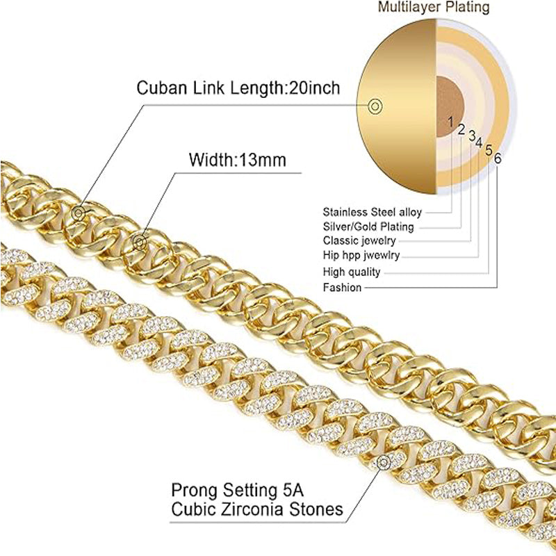 13mm Width Football Pendant Necklace,Full Diamond Eye Of Horus Cross Pendant Necklace, 3D Diamond Gold Zinc Alloy Stainless Steel Religious Zircon