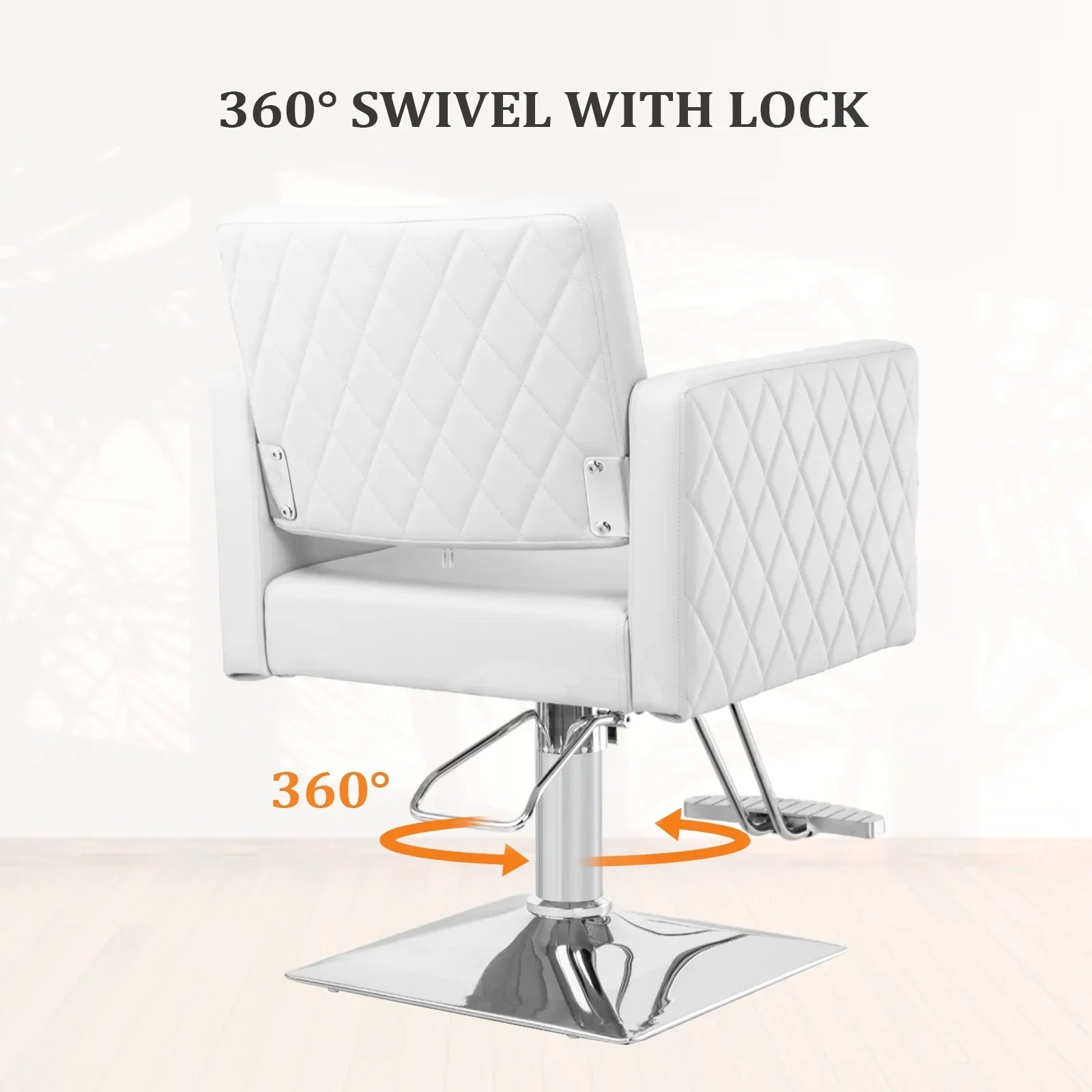 OmySalon Salon Chair for Hair Stylist Wide Seat, Hydraulic Barber Chair with Aluminium Alloy Footrest, Pink Hair Salon Chair Styling Heavy Duty, Beauty Spa Cosmetology Shampoo Hairdressing Equipment
