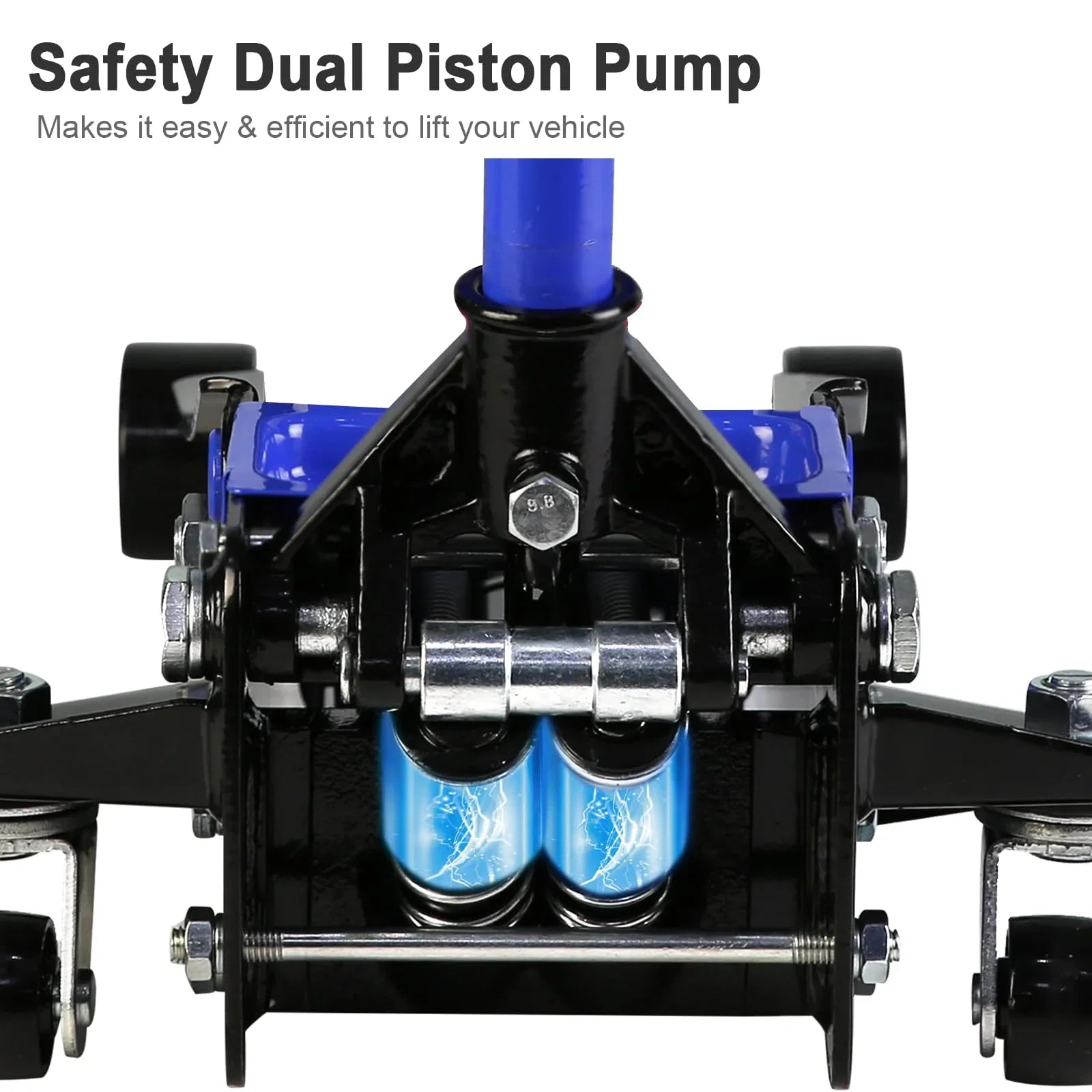 3 Ton Floor Jack, Hydraulic Low Profile Car Jack, Heavy Duty Steel Hydraulic Jack Floor Jack with Dual Piston Quick Lift Pump, Lifting Range 5.1"-20"
