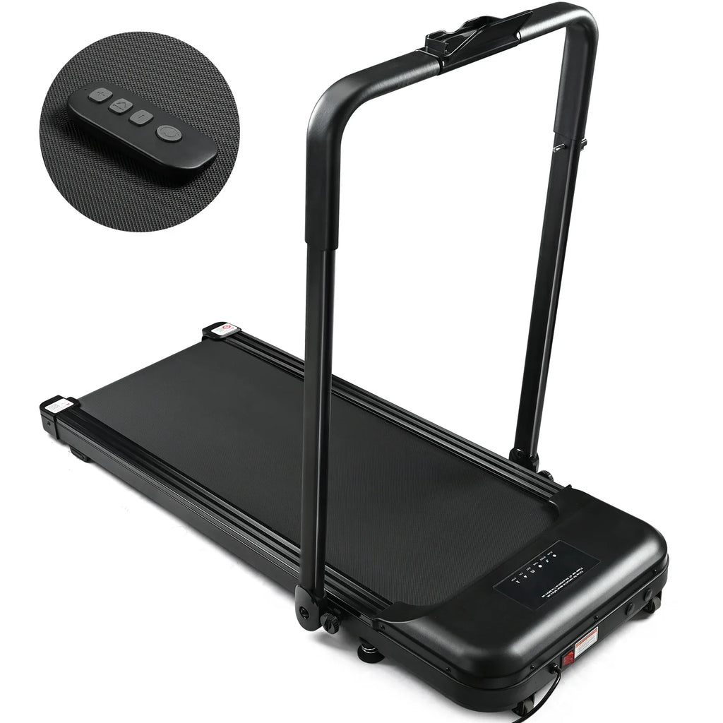 Foldable Treadmill Walking Pad, 6.2MPH Folding Treadmill Under Desk with Handle for Office Home, 2.5HP Running Machine with Remote Control, Safety Lock, 300LBS Weight Capacity