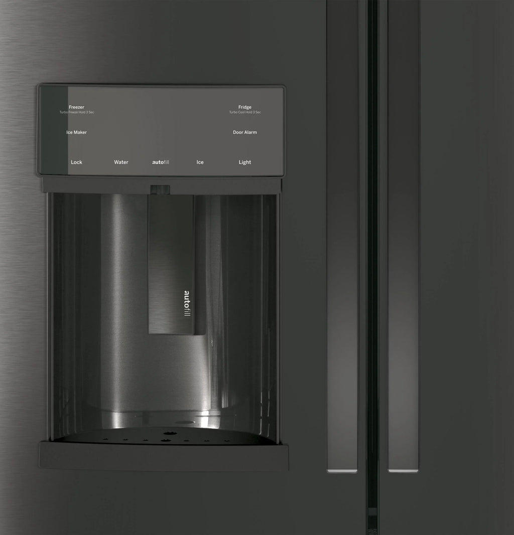 GE Appliances PFE28KBLTS 36 Inch French Door Refrigerator Black Stainless Steel