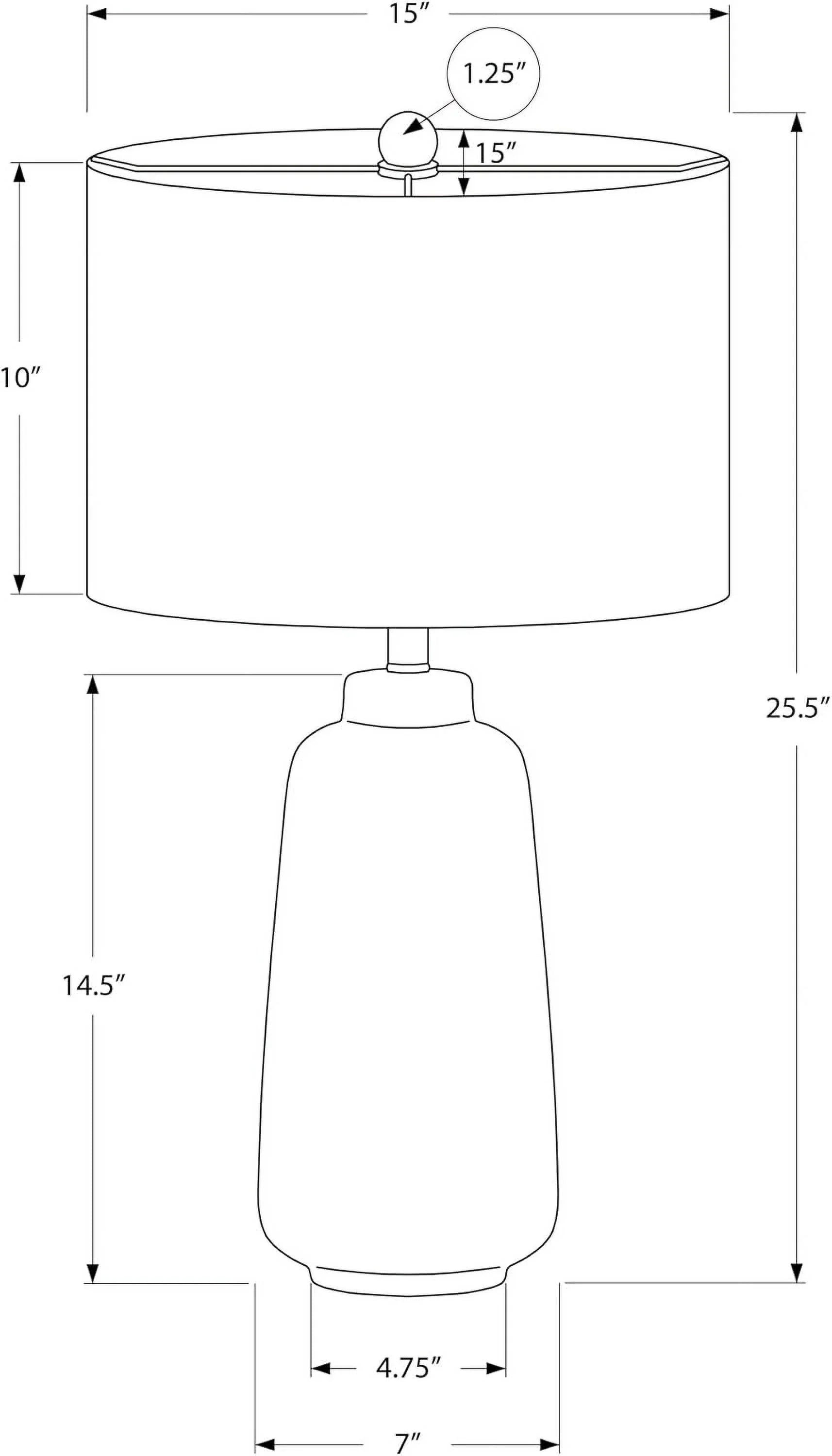 9716 LightingTable Lamp, Cream Ceramic, Ivory/Cream Shade, Modern