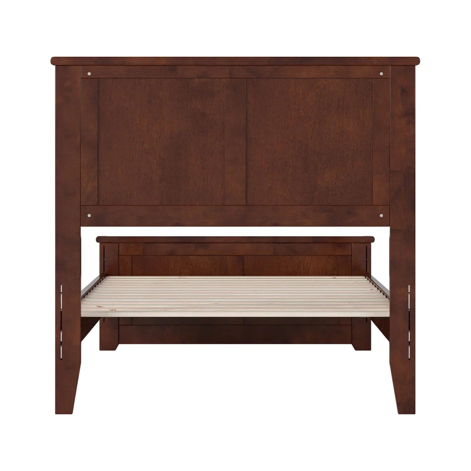 AFI Charlotte Twin Solid Wood Low Profile Platform Bed with Matching Footboard, Walnut